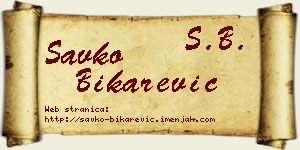 Savko Bikarević vizit kartica